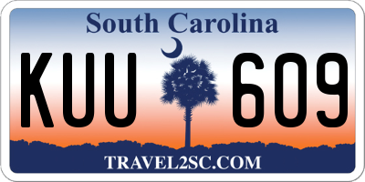 SC license plate KUU609