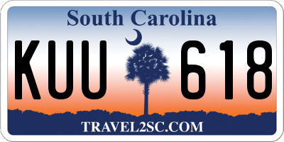 SC license plate KUU618