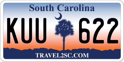 SC license plate KUU622