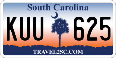 SC license plate KUU625