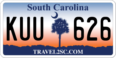 SC license plate KUU626