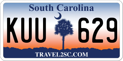 SC license plate KUU629