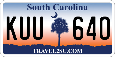 SC license plate KUU640