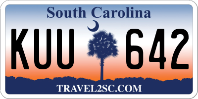 SC license plate KUU642