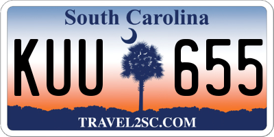 SC license plate KUU655