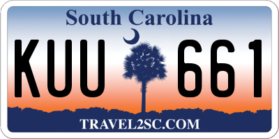 SC license plate KUU661