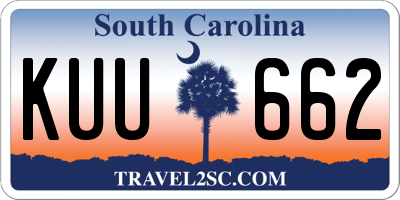 SC license plate KUU662