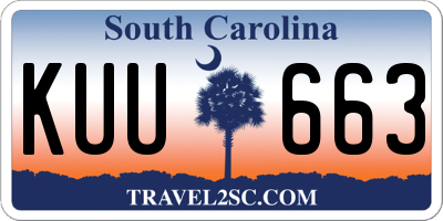 SC license plate KUU663