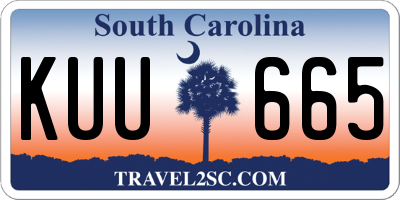 SC license plate KUU665