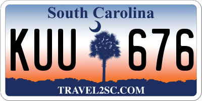 SC license plate KUU676