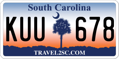SC license plate KUU678