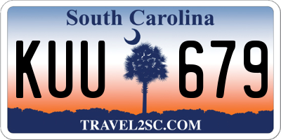 SC license plate KUU679