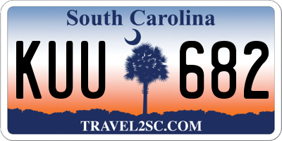 SC license plate KUU682