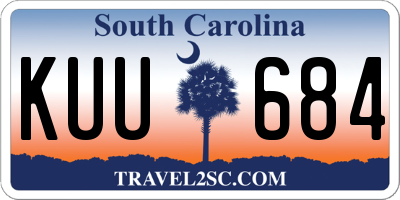 SC license plate KUU684