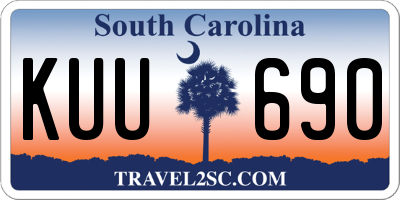 SC license plate KUU690