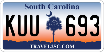 SC license plate KUU693