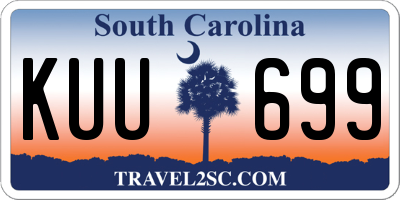 SC license plate KUU699