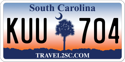SC license plate KUU704