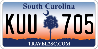 SC license plate KUU705