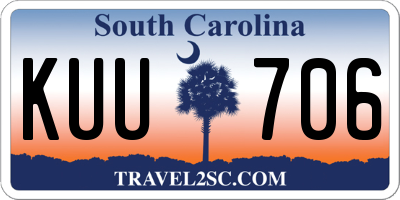 SC license plate KUU706