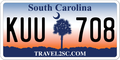 SC license plate KUU708