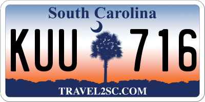 SC license plate KUU716