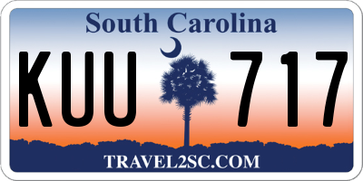 SC license plate KUU717