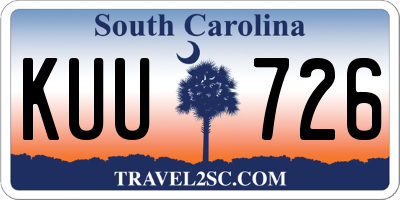 SC license plate KUU726