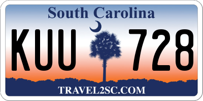 SC license plate KUU728