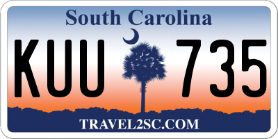 SC license plate KUU735