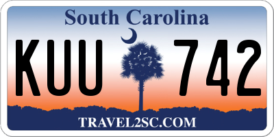 SC license plate KUU742