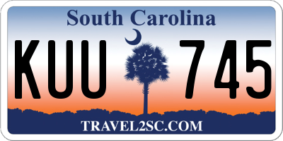SC license plate KUU745