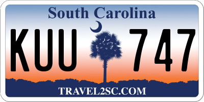 SC license plate KUU747