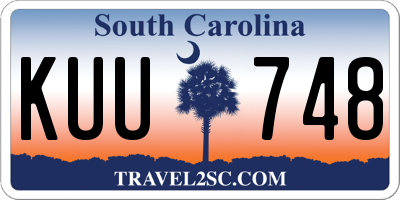 SC license plate KUU748