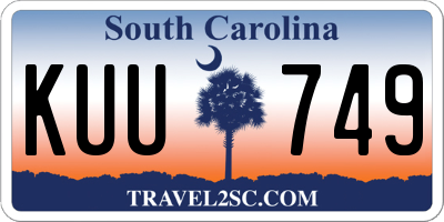 SC license plate KUU749