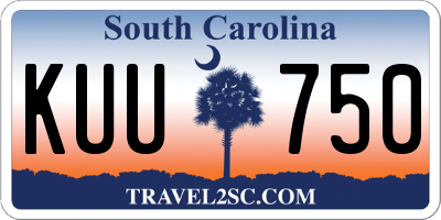 SC license plate KUU750