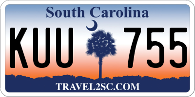 SC license plate KUU755