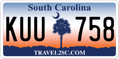 SC license plate KUU758