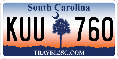 SC license plate KUU760