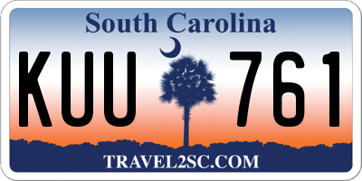 SC license plate KUU761