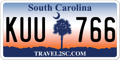 SC license plate KUU766