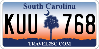 SC license plate KUU768