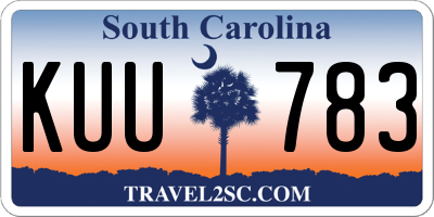 SC license plate KUU783