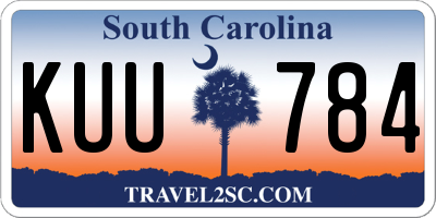 SC license plate KUU784