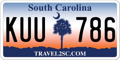 SC license plate KUU786
