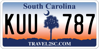 SC license plate KUU787