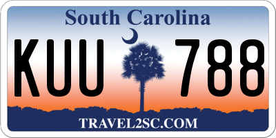 SC license plate KUU788