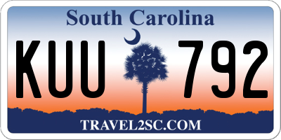 SC license plate KUU792