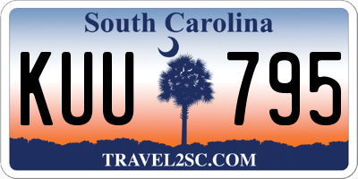 SC license plate KUU795