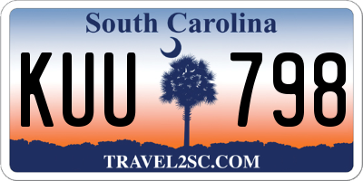 SC license plate KUU798
